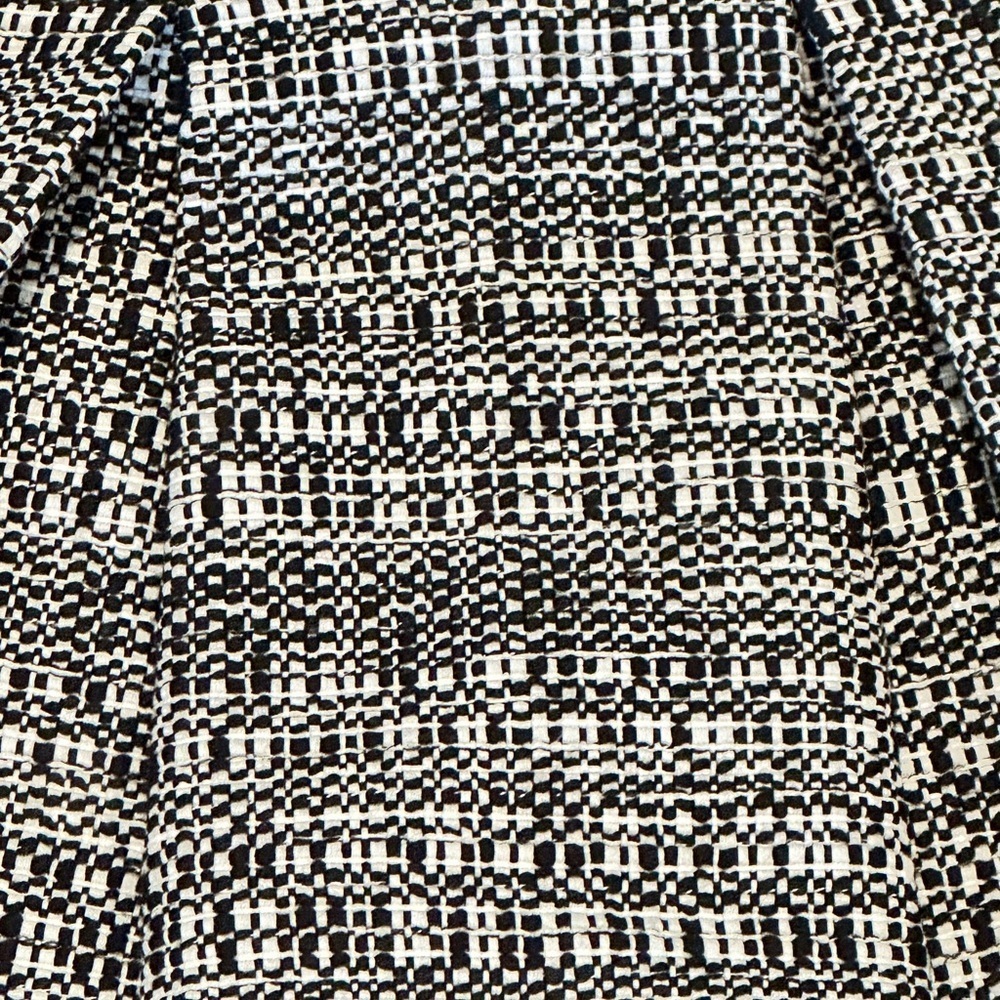 Robert Rodriguez Raffia Tweed Black and White Cocktail Dress Size 2 - Picture 3 of 10